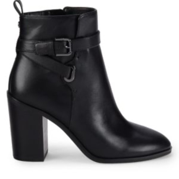 MICHAEL MICHAEL KORS Aldridge Black Leather Ankle Boot Sz 8M - Picture 1 of 16
